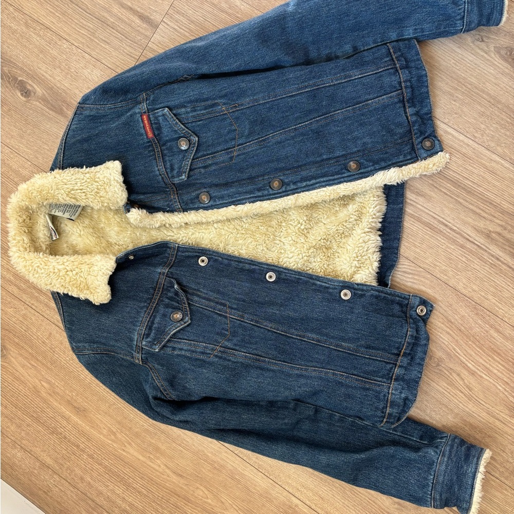 Roxy Blue Jean Jacket with Cream Lining